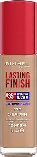 عرض حصري على Rimmel London Lasting Finish 35 Hour, 200 Soft Beige, Foundation, Long-Wearing, Hydrating, Vegan Formula, Full-Coverage, 30ml (1oz) - عروض أمازون السعودية
