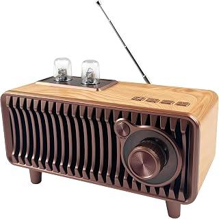 عرض حصري على Retro Bluetooth Speaker with Wireless Vintage Radio Function Natural Wood Finish 20W Dual Stereo Speakers Portable Sound System with FM Radio TF Card USB AUX and RGB Light for Home Office - عروض أمازون السعودية
