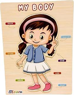 Kids Puzzle Toy Set of 8 Puzzles, Educational Toys for Boys, Girls, Kids, Multiple Educational Shapes and Subjects (Figure Girl Shape)