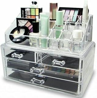 Makeup Boxes - Professional Makeup Fixer, Easy to Organize Your Products, Premium Clear Design with 4 Drawers, Protect Your Makeup from Damage and Keep It Tidy Generic