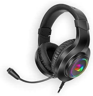 Redragon Hylas H260 RGB Gaming Headphones - Gaming Headphones with Stereo Sound - Large Earpads - Compatibility Xbox One, Nintendo Switch, PS4/5, Mac, PC or Laptop