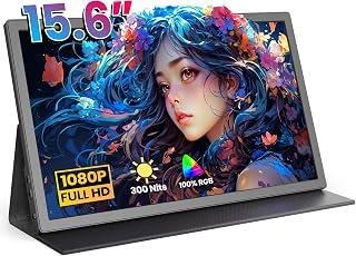 عرض حصري على FANGOR 15.6 Inch Portable Monitor, FHD 1080P Monitor for Laptop, HDR IPS Computer Gaming Display, USB-C HDMI Screen Extender with Smart Cover for PC Laptop Phone Mac Xbox PS4/5 Switch, Dual Speaker - عروض أمازون مصر