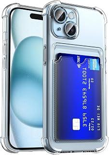 Exclusive Deal on iPhone 13 &amp; 14 Clear Case with Card Slot - Slim Soft TPU Bumper Protective Cover - Cute Card Holder - Amazon Egypt Deals
