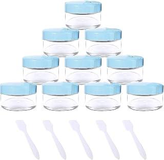 Travel Bottles Pots Sample Pots For Mini Toiletries,4pcs Clear Cosmetic Containers Wide-Mouth Leakproof Plastic Container Jars With Lids For Makeup Products Face Creams (Set 3)