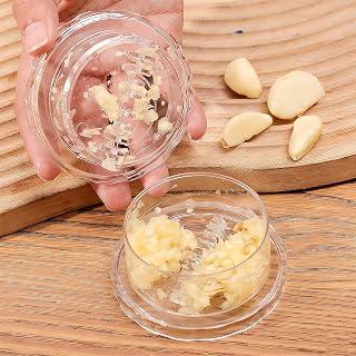 Transparent Kitchen Multifunctional Garlic Crusher Manual Garlic Press Roll Crusher Home Appliance Kitchen Gadgets Accessories (7.5x4cm)