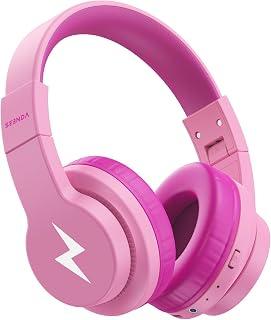 seenda Kids Bluetooth Headphones, JCH-01 Kids Wireless Headphones for School, 85/94dB Volume Limited, 45H Playtime, 3 Lighting Modes, Built-in Mic Headset with Aux Cord for iPad,Pink