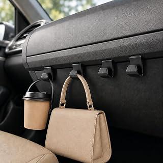 عرض حصري على 4Pcs Car Glove Box Hooks, Clip-On Passenger Side Bag Hangers, Car Interior Organizer Hooks for Handbags, Shopping Bags, Hats, Umbrellas, Takeout Bags, Space Saving Car Accessories - عروض أمازون السعودية