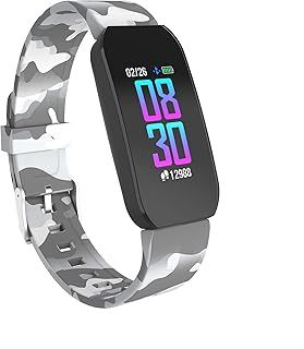 Exclusive Deal on iTouch Fitness Watch Active Heart Rate, Step Counter, Message, IP68 Swimming Waterproof for Women and Men, Touch Screen, Compatible with iPhone and Android (Gray Camo) - Amazon KSA Deals
