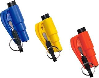 عرض حصري على 3 PCS Window Breaker Seatbelt Cutter, Upgraded Design Mini Safety Hammer Cutter and Glass Breaker, Car Emergency Escape Tool, Portable Broken Window Life Hammer (yellow&amp;blue&amp;orange) - عروض أمازون السعودية