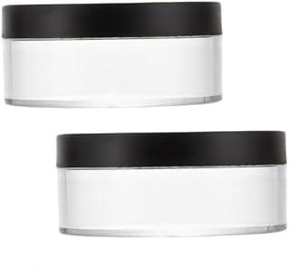 2 Pcs 50g Plastic Loose Powder Case Empty Cosmetic Powder Container Refillable Makeup Powder Jar Portable Powder Box for Travel, Face Powder - Amazon Egypt Deals