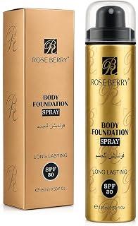 Rose Berry - Body Foundation Spray, Long Lasting Body Makeup Spray With SPF 30 Protection, Smooth Lightweight Texture, Natural Looking Finish, 150ML, Model- RB-2000