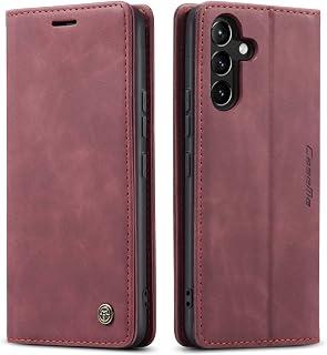 عرض حصري على Compatible with samsung Galaxy A54 5G Case Multifunctional Horizontal Flip Leather Case, with Card Slot &amp; Holder &amp; Wallet for Samsung Galaxy A54 5G (wine red) - عروض أمازون مصر