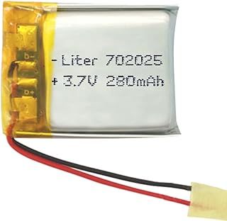 Exclusive Deal on 702025 LiPo Battery 3.7 V 280 mAh 1.036 Wh 1S 5C Liter energy battery for Electronics Rechargeable Mobile Phone Smartwatch GPS Watch – Not Suitable for Radio Control 27 x 20 x 7 mm (280 mAh|702025) - Amazon KSA Deals