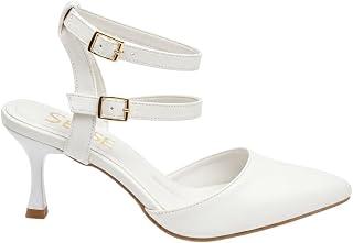 Shoes Heels Leather With Buckles Elegant F-621