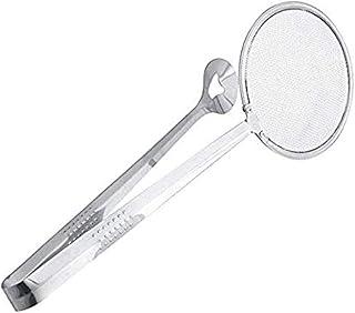 2 in 1 Food Spoon Strainer Stainless Steel Fried Food Oil-Frying Filter Spoon with Clip Kitchen Tool