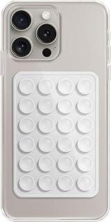 QUEST Silicone Suction Phone Case Mount - Hands-Free, Strong Grip Holder for Selfies and Videos, Non-Slip Sticky Phone Grip for iPhone and Android,White