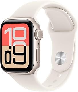 Exclusive Deal on Apple Watch SE 3 GPS + Cellular 40mm Smartwatch with Starlight Aluminium Case with Starlight Sport Band S/M. Fitness and Sleep Trackers, Heart Rate Monitor, Always-On Display, Water Resistant - Amazon KSA Deals
