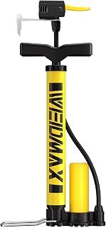 عرض حصري على WEIDMAX Mini Bike Pump, Portable Bicycle Pump with High Pressure Buffer, Manual Bike Tyre Pump Ball Pump with Both Presta &amp; Schrader Valves, Bike Track Pump Cycle Pump with Needles,120PSI - عروض أمازون السعودية