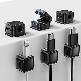 Exclusive Deal on Cord Holder Organizer, Magnetic Wire Holder Keeper Organizer, Cord Holder for Nightstand,Cable Smooth Adjustable Easy Secure Cable Management, Under Desk Cord Hider for Home,Office,Car,Desk,Nightstand - Amazon Egypt Deals