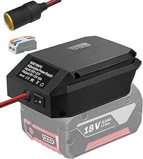 Exclusive Deal on 18V to 12V Step-Down Converter for Bosch Professional 18V System GBA Battery for Power Adapter Wheel, DC 12V 10A 120W Step-Down Converter Regulator for Golf Cart RC Car Truck Light &amp; DIY - Amazon KSA Deals