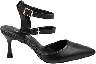 Shoes Heels Leather With Buckles Elegant F-621