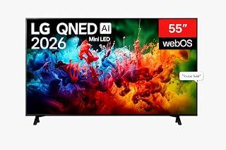 تلفزيون ذكي QNED72 من ال جي مقاس 55 بوصة بتقنية الذكاء الاصطناعي ودقة 4K وتقنية ميني ليد يأتي مع ريموت ماجيك ونظام تشغيل WebOS26 إصدار 2026
