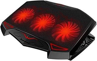 3 High Speed Fan Notebook Cooler with LED Silent Adjustable Laptop Cooling Pad Stand Dual USB Holder for 14-17 inch