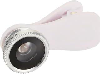 3-in-1 Fish Eye Cell Phone Camera Lens Kit, Wide Angle, Macro, and Fisheye Lens for Smartphone and Camera Photography, Portable Clip-On, Optics for Travel, Portraits, and Landscapes (White and Sliver)