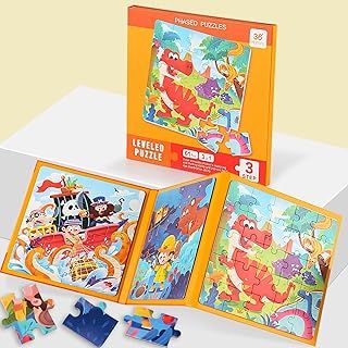 عرض حصري على EYSOO Magnetic Jigsaw Puzzles 3 Pack Jigsaw Puzzle for Kids 16+20+25 PCS Toddler Puzzles Portable Travel Toy for 3+ Kids Boys Girls (Level 3-A) - عروض أمازون السعودية