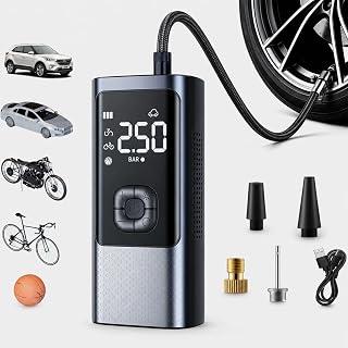 عرض حصري على Angju Tire Inflator Portable Air Compressor,Air Pump For Car Tires with Digital Pressure Gauge, LED Light and Auto Shut-Off Function - Cordless Pump for Car, Motorcycle, Bicycle, Ball - عروض أمازون السعودية