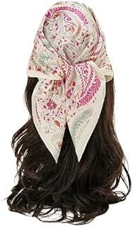 Elegant Silk Hair Scarf Decorative Bow Design