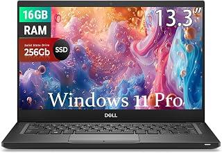 ديل لابتوب لاتيتيود 7390 للاعمال، شاشة 13.3 انش FHD (1920 × 1080)، انتل كور i5-8350U 1.7GHz، ذاكرة RAM 16GB، SSD 256GB، ويندوز 11 برو (مجدد)