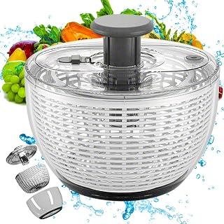 Electric Salad Spinner 6L Large Rotary Vegetable Dryer Fruits Drainer