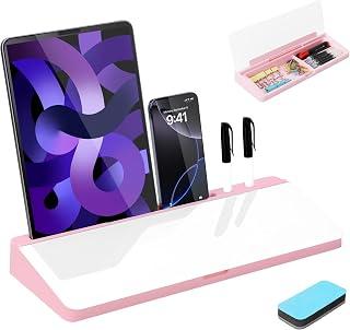 عرض حصري على KVY Desk Whiteboard with Storage, Dry Erase Whiteboard, Desk Organizer with Accessories for Office, Home, School Supplies (Pink) - عروض أمازون السعودية
