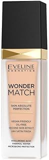 عرض حصري على Eveline Cosmetics Wonder MatchEveline Cosmetics Wonder Match Liquid Foundation Moisturising Make Up with Hyaluronic Acid Vit. C, E and Sea Water - عروض أمازون السعودية
