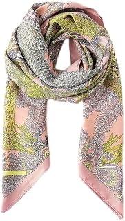 Printed Silk Scarf, French Retro Imitation Silk Neck-Tied Small Square Scarf For Women