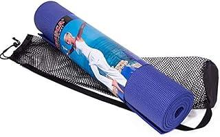 Mesuca 1666 Yoga Mat with Carry Net - (Blue, 6mm)
