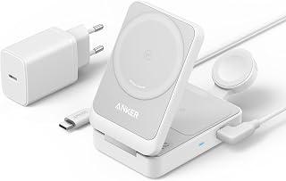 Anker MagGo 3-in-1 Charging Dock, 15W Wireless Charging Base, Qi2 Certification Compatible with MagSafe, Apple Watch MagSafe Charger, for iPhone 15/14 AirPods (40W USB-C Charger Included) - Amazon Egypt Deals