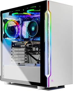 كمبيوتر العاب اركانجيل 3.0 من سكاي تيك - رايزن 7 3700X 8 كور 3.6GHz، RTX 3060 12GB، 1TB SSD، 16GB DDR4 3200، مراوح RGB، واي فاي، 600 واط PSU ذهبي، ويندوز 10 هوم 64 بت، ابيض، من سكاي تيك جايمينج، AMD