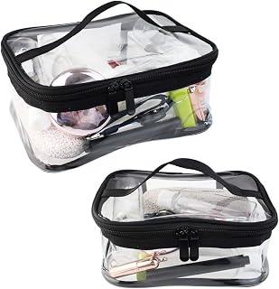 Transparent Clear Makeup Bag Oval Cosmetic Organizer with Colored Frame - Amazon Egypt Deals