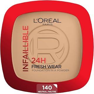 L'Oréal Paris Infaillible 24H Fresh Wear Foundation In A Powder - Waterproof, Full Matte Coverage Transferproof Makeup - 140 Golden Beige