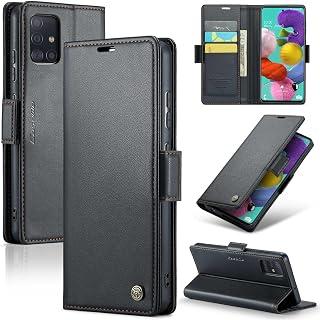 عرض حصري على Phone Case Compatible with Samsung Galaxy A51 Luxury PU Leather Flip Cover Card Slot Holder Cover Compatible with Samsung Galaxy A51 (Black) - عروض أمازون مصر