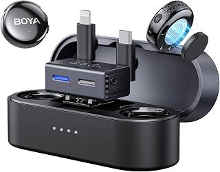 BOYALINK 3 Wireless Lavalier Microphone for iPhone/Android/Camera/PC,AI Noise Cancellation, 48kHz/24Bit Studio Sound, 984ft 30h Battery with Charging Case,APP Control Mic for Vlog Interview Streaming - Amazon Egypt Deals