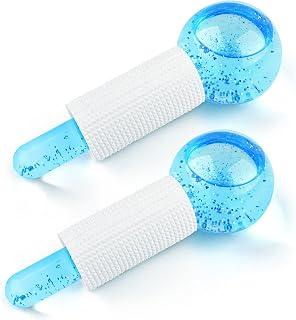 Ice Globes for Facials, Qhou Facial Globes for Face &amp; Eye Puffiness Relief, Cooling Face Massager Skin Care Tools for Beauty Routine, Reduce Dark Circles Pores, Enhance Circulation, Tighten Skin-Blue