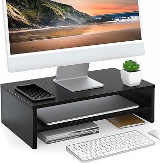عرض حصري على FITUEYES Monitor Stand, Monitor Riser, for Desk Office Home, Black, 42.5cm - عروض أمازون مصر