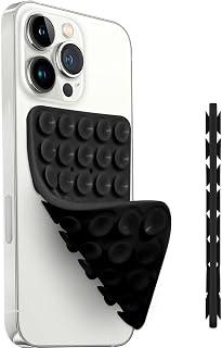 Exclusive Deal on Silicone Suction Cup Phone Case Mount Double-Sided, Detachable Mount Silicon Sticky Phone Stand for iPhone and Android, Hands-Free Strong Grip Holder for Selfies and Videos- Black - Amazon Egypt Deals