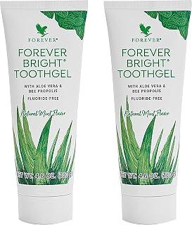 عرض حصري على Forever Living - Bright Toothgel, Fluoride-Free Aloe Vera Gel with Bee Propolis, Peppermint-Spearmint Flavor, 4.6 oz, 2 Pack - عروض أمازون السعودية