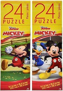 Disney Mickey Mouse Tower Box Puzzle 24 Pcs, Easy to Play Jigsaw Puzzle, Fun & Exciting Game, Educational Learning Activity for Kids, Children, Preschool Toys & Games Assembled Size 9.1 x 10.3 Inch