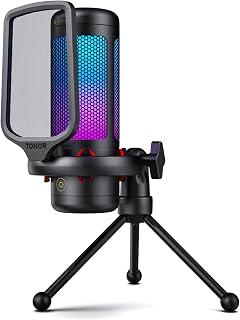 TONOR Gaming Microphone Set, PC Condenser Mic with RGB for Gamers