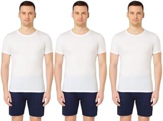 Ajyal pack of 3 Undershirt Men Half sleeve - 100% Cotton White